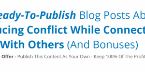[GET] Reducing Conflict While Connecting With Others PLR Download