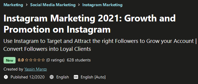 Instagram Marketing 2021 – Growth & Promotion On Instagram
