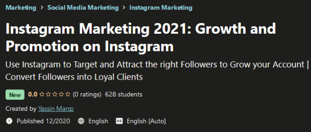 Instagram Marketing 2021 - Growth & Promotion On Instagram