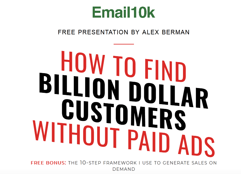 Alex Berman – Email 10k Download