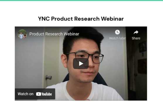 Yik Chan - YNC Academy - Product Research Webinar Download