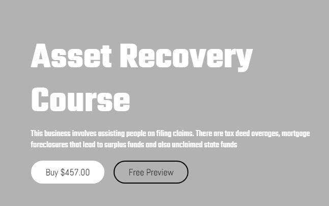 Money Making Juggernaut – Asset Recovery Course