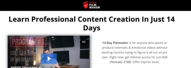 Paul Xavier – 14 Day Filmmaker – Learn Pro Content Creation In Just 14 Days 